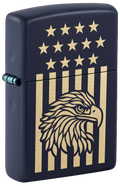 Zippo Eagle and Flag, Navy Matte Lighter #47536