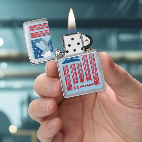 Zippo Ram Truck, Brushed Chrome Lighter #47407