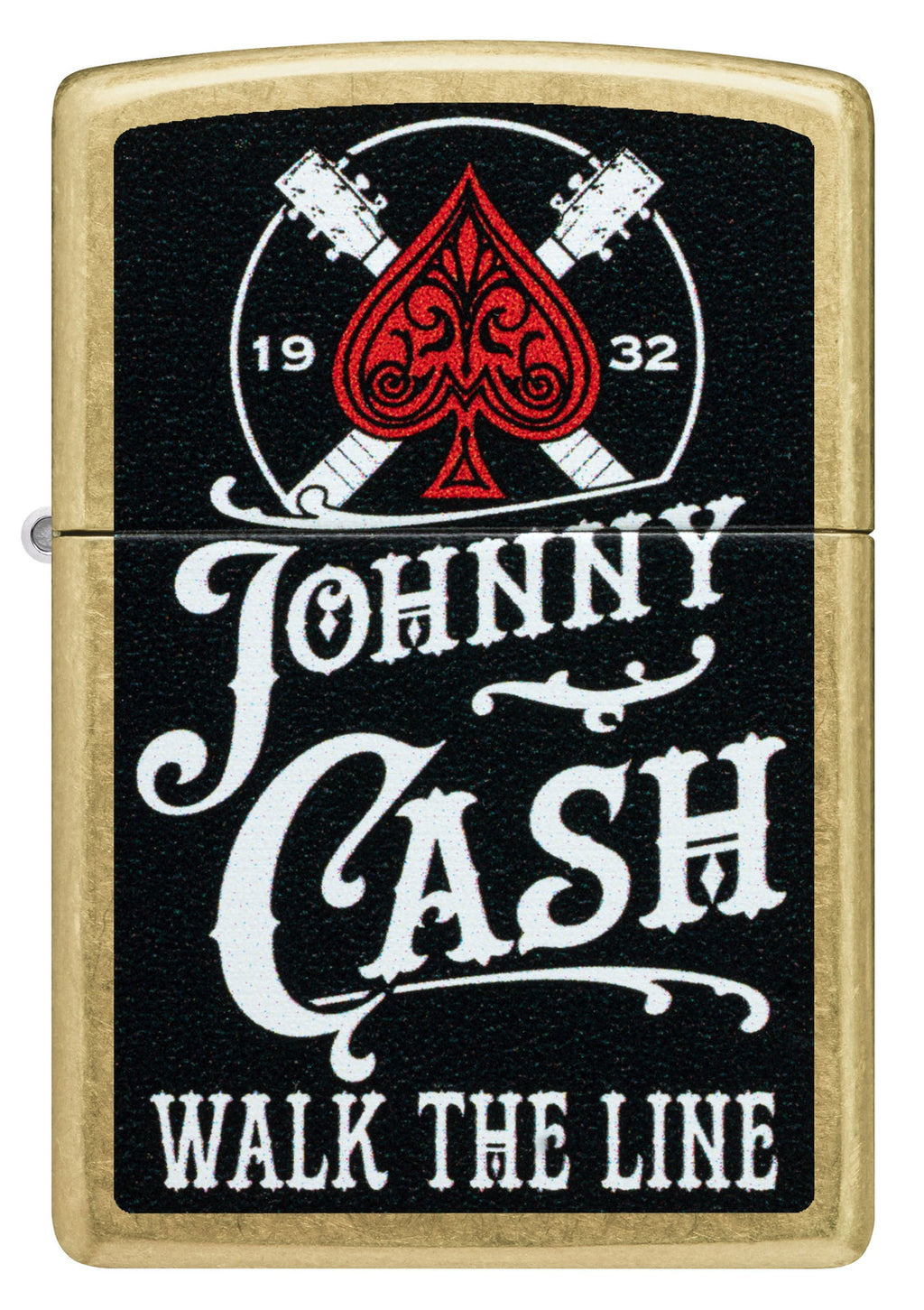 Zippo Johnny Cash Walk the Line, Street Brass Lighter