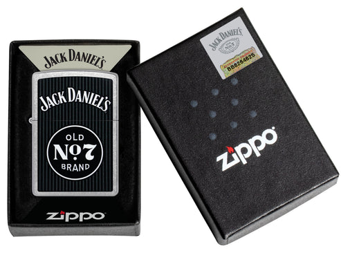 Zippo Jack Daniels Old No 7, Street Chrome Lighter #47415