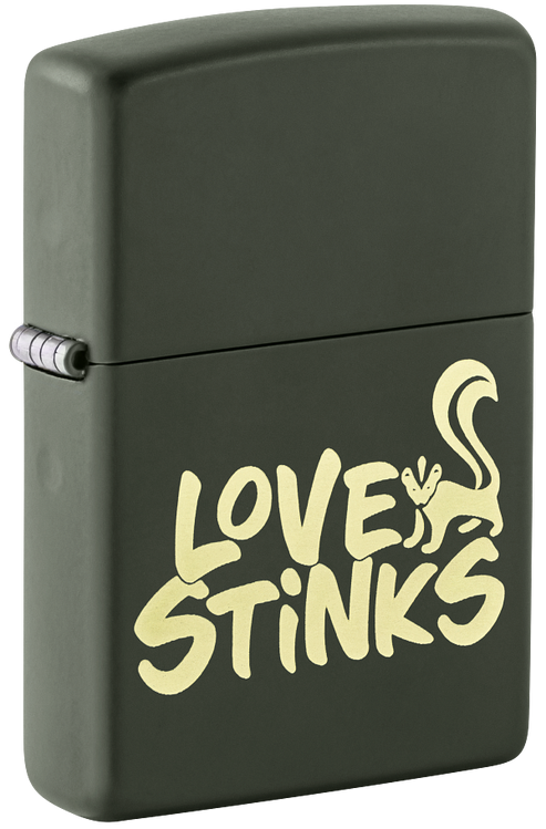 Zippo Love Stinks, Green Matte Lighter #47533