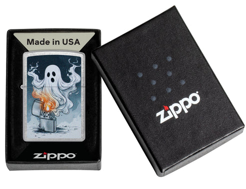 Zippo Ghost, Street Chrome Lighter #47436