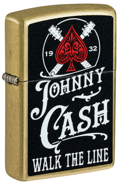 Zippo Johnny Cash Walk the Line, Street Brass Lighter