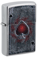 Zippo Ace of Spades, Brushed Chrome Lighter #47185