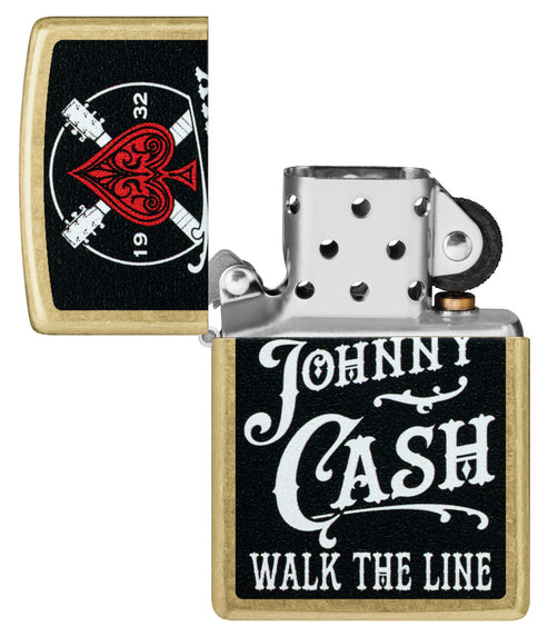 Zippo Johnny Cash Walk the Line, Street Brass Lighter