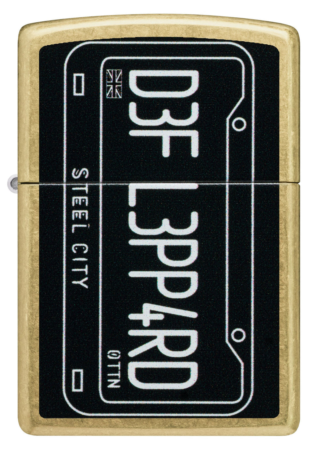 Zippo Def Leppard Steel City Street Brass Lighter